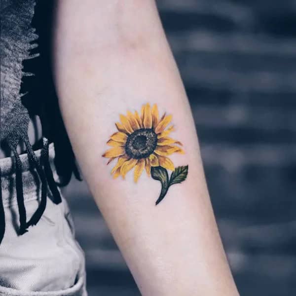 Sunflower Semicolon Tattoo