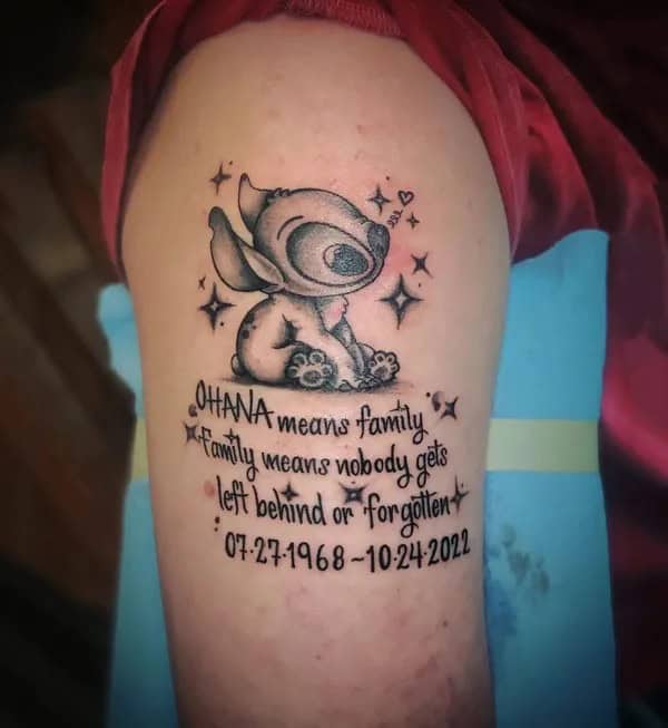 Stitch Memorial Tattoo