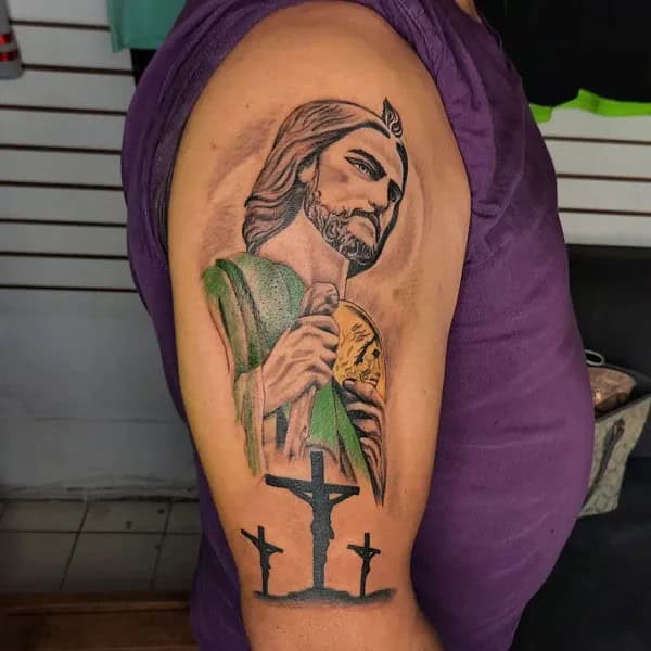 San Judas Flag Tattoo