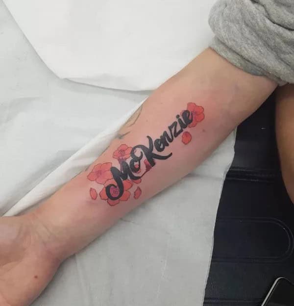 Forearm Name Tattoo