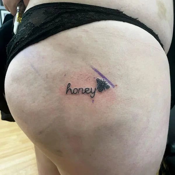 Bite Me Butt Tattoo