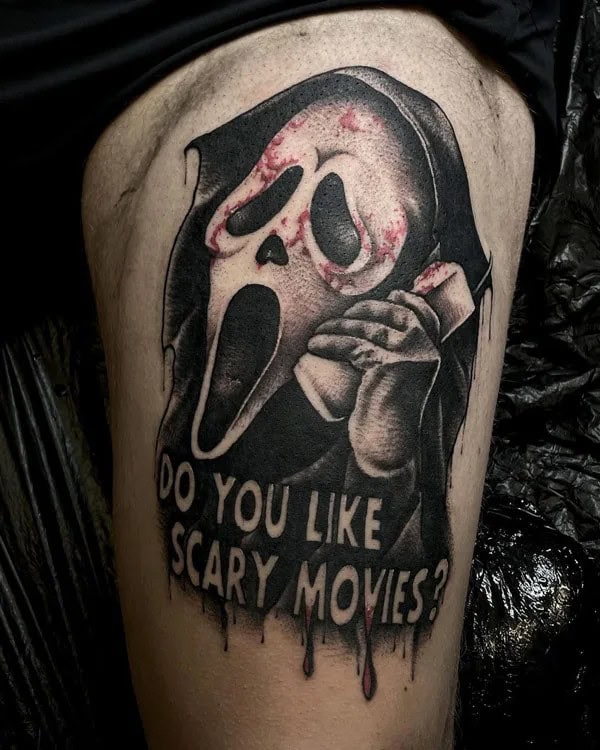 Ghostface Tattoo On Arm