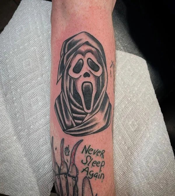 Scream Wrist Tattoo