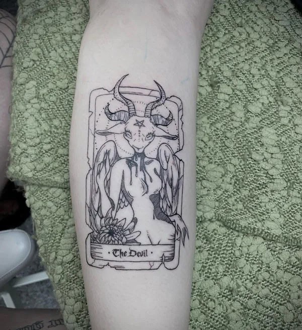 Devil Tarot Card Tattoo