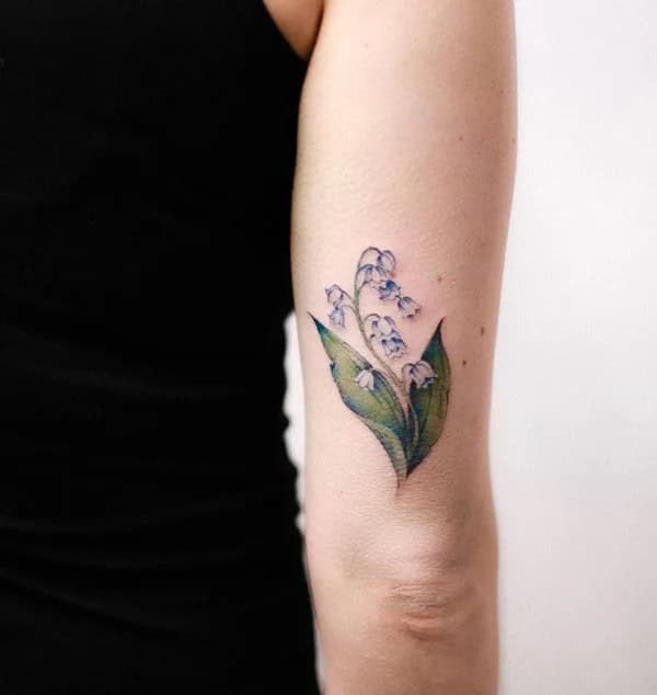 Lily of The Valley Forearm Tattoo