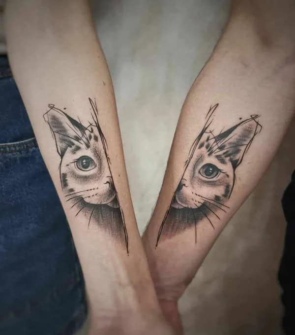 Couple Cat Tattoo