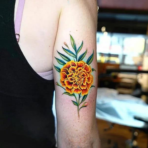 Mexican Marigold Tattoo