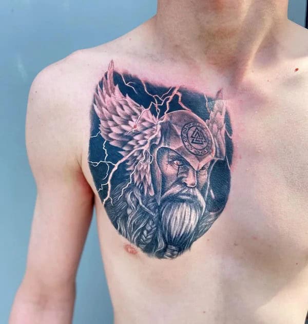 Viking Chest Tattoo