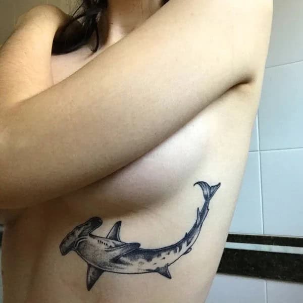 Whale Underboob Tattoo