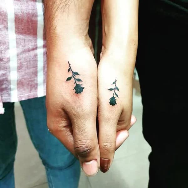 Couple Rose Tattoo