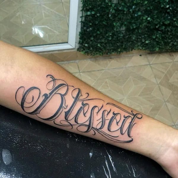 Blessed Forearm Tattoo