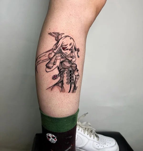 Anime Foot Tattoo