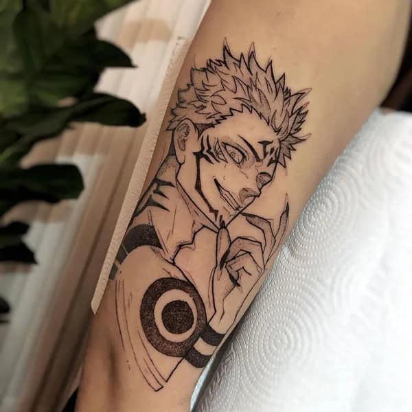 Sukuna Neck Tattoo