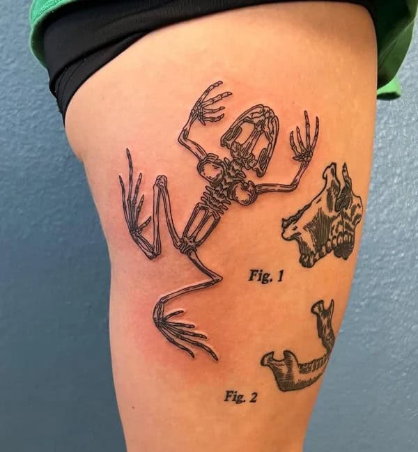 Frog Skeleton Tattoo