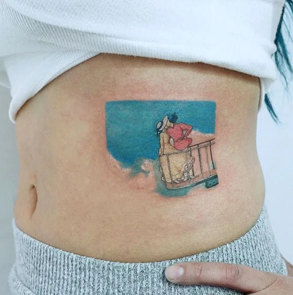 Sleeve Howl’s Moving Castle Tattoo