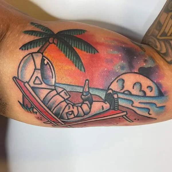 Traditional Astronaut Tattoo