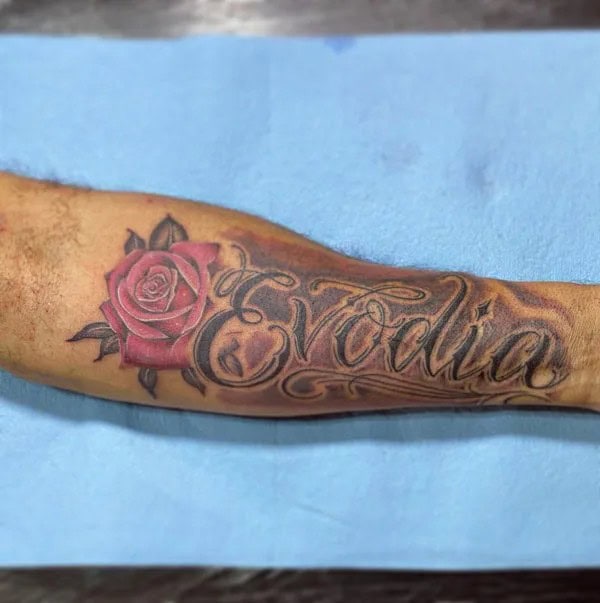 Forearm Name Tattoo