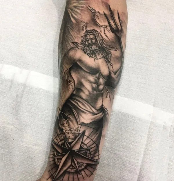 Poseidon Compass Tattoo