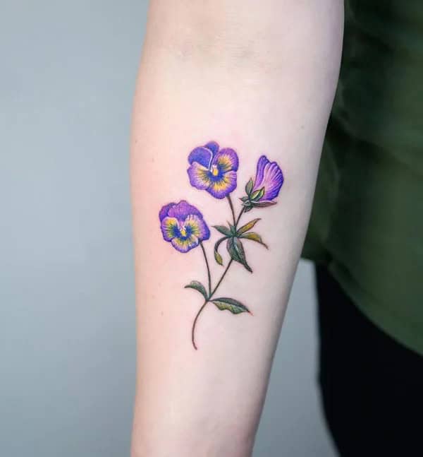 Violet Flower Tattoo Concepts