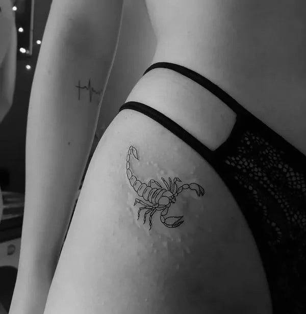 Bikini Line Scorpion Tattoo