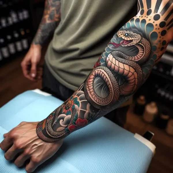 Japanese Snake Tattoo