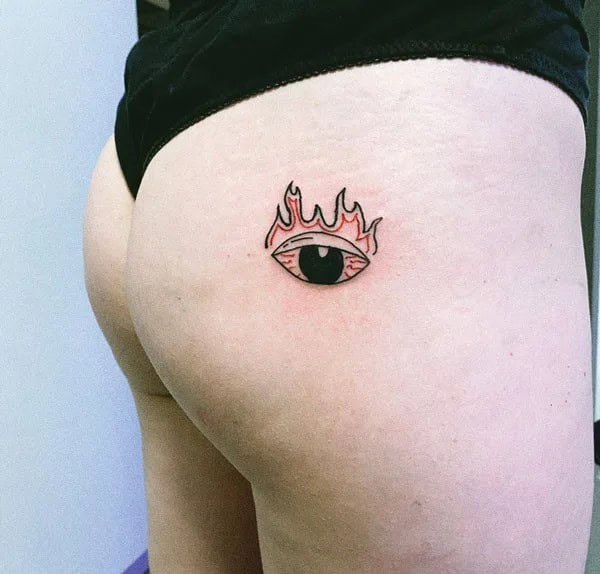 Bite Me Butt Tattoo