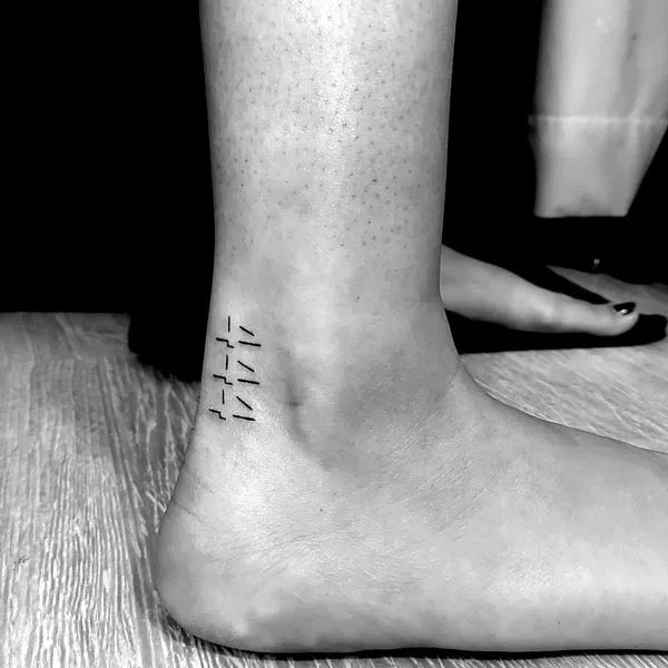 444 Ankle Tattoo